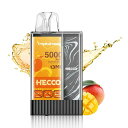 HECCO ポケットシーシャ 使い捨て 電子タバコ マンゴ フレーバー 持ち運び 5500回吸引可能 シーシャ 水蒸気 禁煙グッズ ノンニコチン・タール・色素0...