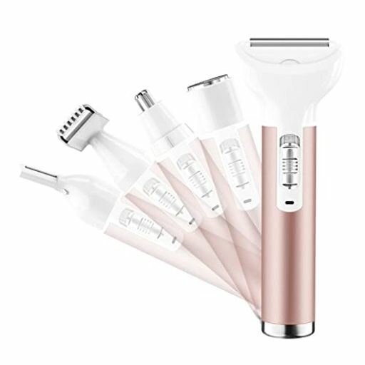 【脱毛スタッフのプロが推薦】電気シェーバー女性レディースvio専用USB充電式1台5役眉毛鼻毛カッター多機能電動ムダ毛処理顔脇腕ビキニライン背中足全身用脱毛器水洗い可能携帯に便利