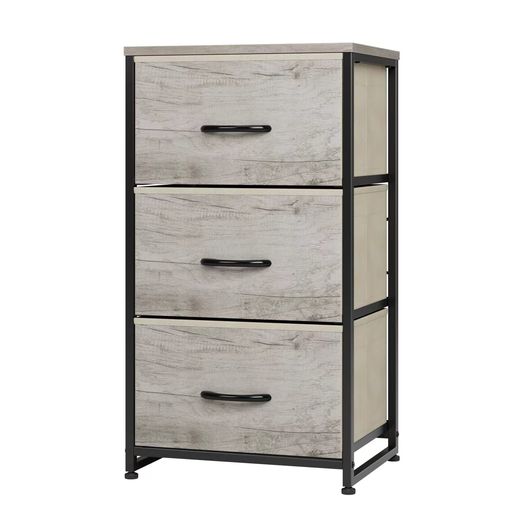 Nicehillチェスト収納タンス引き出しオーガナイザー収納ケース衣類収納木製天板組立簡単転倒防止3段(幅40cmx奥行き30cmx高さ72.5cm)(ライトウッドグレイン)