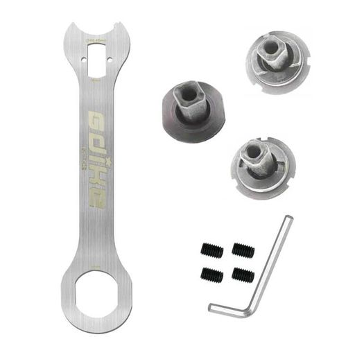 4イン1自転車ボトムブラケット専用工具クランク修理工具修理mtbロードバイクツールリムーバースパナフックレンチ修理レンチボトムブラケット自転車多機能修正器修理ツールbb工具