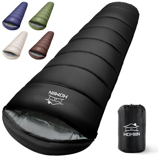 【商品仕様】使用時:約長さ220cm*幅35cmから75cm;収納時:約42x19cm;重量:約1.0kg最低使用温度:5°C快適使用温度:10°C-25°C(自身の暑さと寒さの感覚によって使用)。身長150~190cm程度の男女を問わず利用可能です。ニーズや季節に応じて適切なキャンプ用寝袋をお選びいただけます。 【マミー型寝袋】マミー型寝袋は体にフィットするため、封筒型寝袋より暖かく、軽量で携帯性に優れています。高い密着性と保温性が特徴で、足元は台形のフットボックス設計により、窮屈感なく快適に睡眠できます。 【耐水性・優れた素材】表面生地には、上質なポリエステルを採用。磨耗や裂けに強く耐久性の高い生地です。撥水性と速乾性抜群です。内生地は温性の良い生地を使うことにより、肌触りがよく、寝袋に入った時、すぐに温かみを感じることができます。中綿もふんわりしていますので、布団のようにゆったり眠れます。 【収納が便利・様々な用途】収納パックが付属しています、収納後、コンパクトになっています、破れにくく保管に便利です。