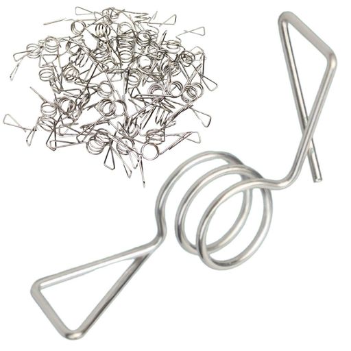 PPIOOYフック碍子100個セットfrpポール用電気柵支柱ステンレス製ガイシa646電気さく自作キットポールフック付き(20MM)