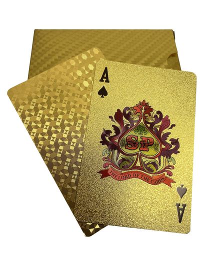 トランププラスチックおしゃれカードゲームゴールド金ゴージャス輝くセレブジョークグッズパーティー旅行