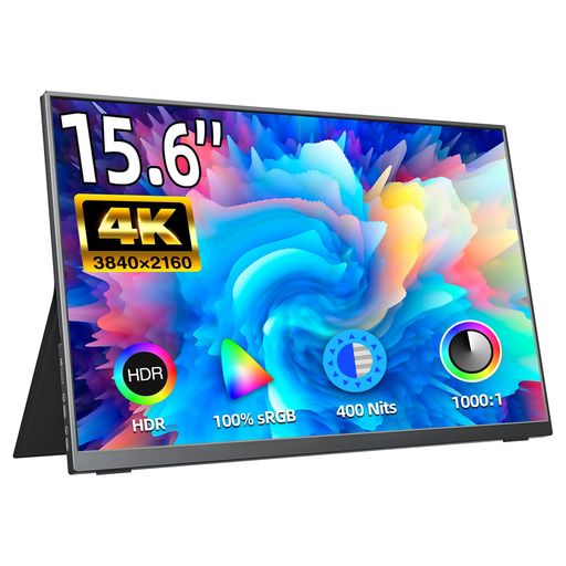 モバイルモニター15.6インチKKSMART4K解像度(3840*2160)400NITS高輝度SRGB100%広色域超軽量560G超狭額縁モバイルディスプレイスピーカー内蔵HDRモード対応スタンドカバー付き非光沢IPSパネル モバイルモニター15.6インチKKSMART4K解像度(3840*2160)400NITS高輝度SRGB100%広色域超軽量560G超狭額縁モバイルディスプレイスピーカー内蔵HDRモード対応スタンドカバー付き非光沢IPSパネル