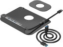 PHOLITENモニターアーム補強プレート4つUSB3.0/TYPE-C充電/100CM延長ケーブル/ケーブルホルダー付き取付部硬さ強化対策デスク保護傷防止ぐらつき防止滑り止めシート付き黒MD6TE(3)