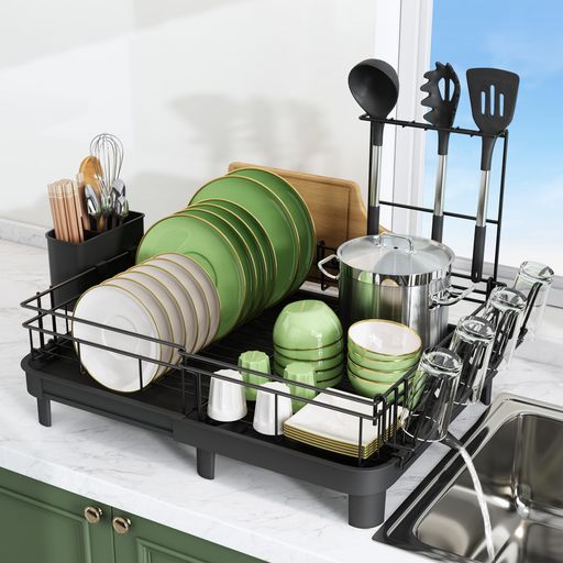 MAJALiS水切りラック伸縮式食器水切り食器乾燥ラック拡張機能食器乾燥機水切りかご水切りカゴ食器水切..