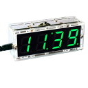 RenHeLED時計デジタル時計4桁LEDクロックキットコントロール0.8インチデジタルチューブクロック温度日付時間表示機能グリーン