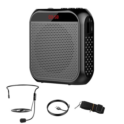 スピーカー拡声器メガホンポータブル拡声器ハンズフリー拡声器外観小型USB充電式2200mAh大容量マイク付..