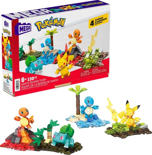 【内容】カントー地方のポケモンのセット。ピカチュウ・ゼニガメ・ヒトカゲ・フシギダネといったポケモン4種がセットになっています。合計130ピース。ポケモンを組み立てたらお気に入りを決めて、ポケモンバトル!はじめてのごっこ遊びにぴったりのプレイセットです。 【原産国】中国【対象年齢】6歳~ 【Brandについて】積み上げるほどに、キミも伸びていく。 【メガ】「ブロックを超えた、その先へ」をテーマに、クリエイター心を刺激する、再現性の高さで人気を誇るブロック玩具ブランドです。幅広いラインナップで子どもから大人まで多くの方にご好評をいただいています。 【プレゼントに最適】お誕生日、クリスマスプレゼント、入学祝いなど記念日でのプレゼントにぴったりです。