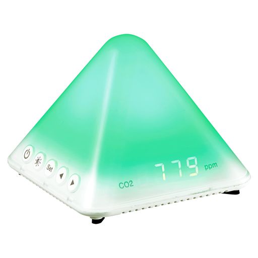 CO2濃度が上がるとLEDの色が変化! 換気の目安が分かりやすい「CO2モニター」 【外形寸法】W107xD107xH86mm 【質量(本体のみ)】180g 【材質】PC、ABS 【付属品】ACアダプター、取扱説明書 【CO2濃度】測定方式 NDIR(非分散型赤外吸収法)、検出範囲0~5000ppm、測定誤差プラスマイナス5%+50ppm、分解能1ppm 【湿度】測定範囲20~90%RH、分解能1%RH、測定精度プラスマイナス7%RH(25°C、20~90%、但し結露のないこと) 【温度】測定範囲0~50.0°C、分解能0.1°C、測定精度プラスマイナス2.0°C 【電源】入力AC100-240V50/60Hz、出力DC5.0V2.0A