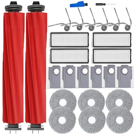 完璧な互換性:対応Roborock QV 35A/QV 35S ロボット掃除機交換キットにのみ対応しています メインブラシとサイドブラシ:取り外し可能なメインブラシはABSゴム製で、回転角度を調整でき、力強く持続的にゴミをダストバッグに吸い込みます。サイドブラシは柔らかい毛で床を保護し、カーペットや床の隙間の奥深くまでゴミやほこりを効果的に除去し、清潔な生活環境を実現します。 プレミアムモップクロス:厳選された高密度マイクロファイバー素材で作られており、強力な吸水性、滑らかな拭き心地、そして手間いらずの掃除を実現します。床の様々な汚れ、足跡、ほこりを素早く吸収・除去し、水跡を残さずに奥深くまで掃除し、より徹底した掃除を実現します。 高効率ろ過:HEPAフィルターは高強度で環境に優しい素材で作られており、活性炭コーティング、2層のメルトブローン繊維、さらに活性炭コーティングの4層ろ過システムを採用しています。最大99%のホコリ、汚れ、ペットの毛、微粒子を捕らえ、清潔で快適な家庭環境を実現します。 高品質ダストバッグ:2.7リットルの大容量ダストバッグは、高品質のメルトブローン繊維と不織布で作られています。