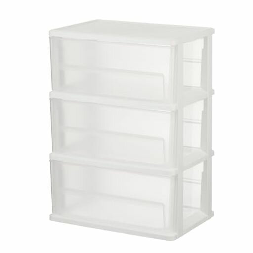 Rakuten - サンカ 深型チェスト 3段 ホワイト (幅60x奥行41.3x高さ85cm) 工具不要簡単組み立て FCK-603WH