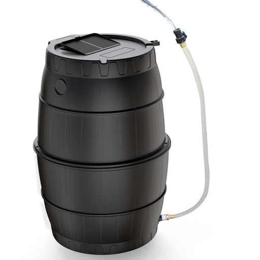 貯水タンク 170Lレインバレル - 屋外用レインコレクター水貯蔵 - 栓、蓋、ホース付きガーデンレインコレクションバレル