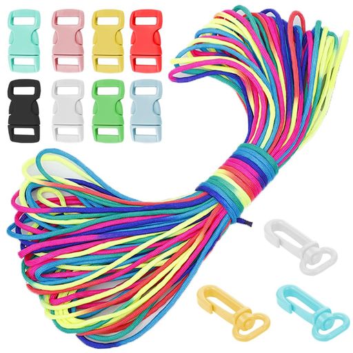 パラコードカラード七色テントロープ2mm約30mタープロープ多機能DIYハンドリーシュにできるペット用首..