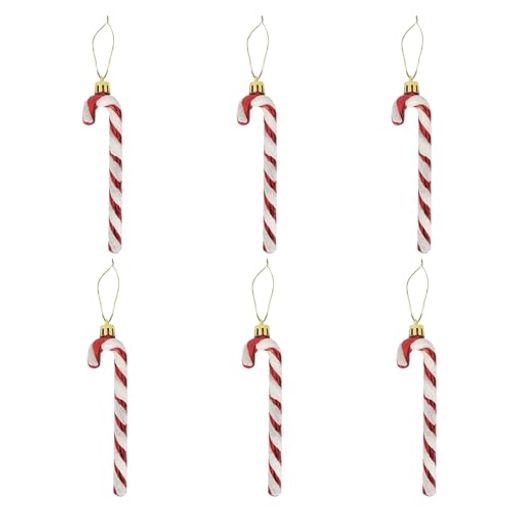 キャンディケーンオーナメント6個セットキャンディケーンクリスマスツリーオーナメントCandyCanesクリ..