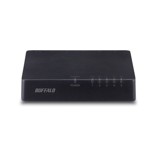 バッファロー 5ポート 100M対応 スイッチングハブ プラスチック筐体 電源外付け LSW4-TX-5EPL/BKD