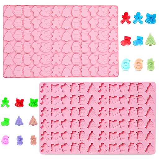 シリコンモールドクリスマスチョコレート型雪の結晶サンタクロースジンジャーマンクリスマスツリー雪だ..