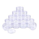 BENECREAT16個セット30ML小分け丸ケースプラスチックケースアクセサリービーズ化粧品ネイルパーツ収納ボックス詰め替え容器小物収納ボックスクリア