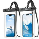 【2枚セット・IPX8完全防水】Joyroomスマホ防水ケース2025年最高傑作携帯ケース高透過率顔認証水中撮影両手解放ストラップ付きお風呂海プール潜水温泉水泳海水浴用