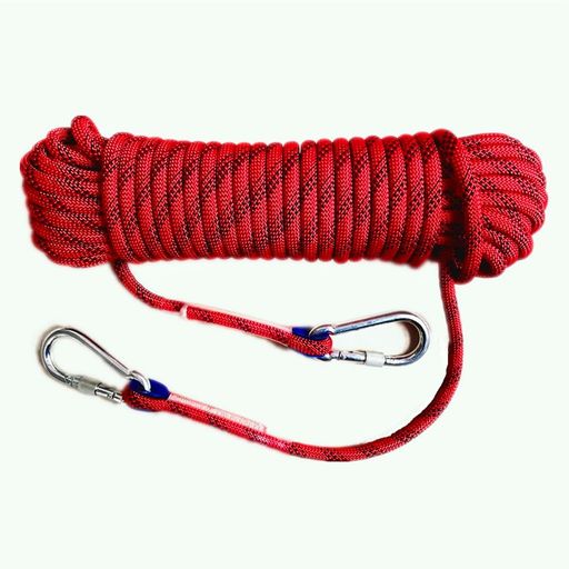 EECCLL10mmロープ10M/20M/30M/50M耐荷重1200kgポリエステルアクセサリーコードカラビナ付きレッド10M