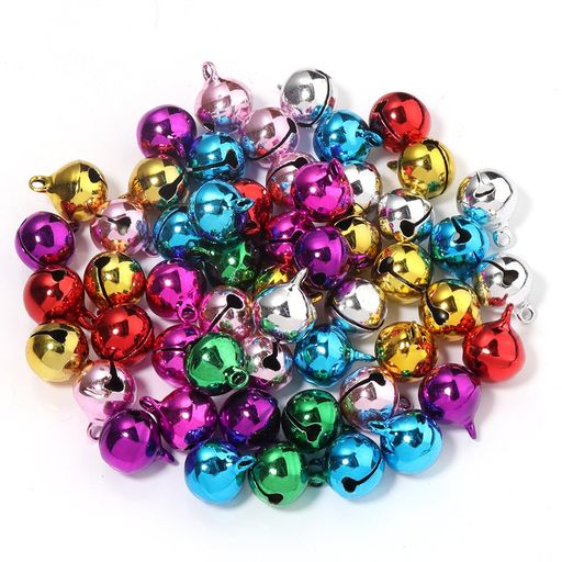 ESJNNK鈴すずカラフル鈴約50個セット16mmクリスマス鈴飾りベルクリスマスツリー飾り可愛いミニベルDIY..