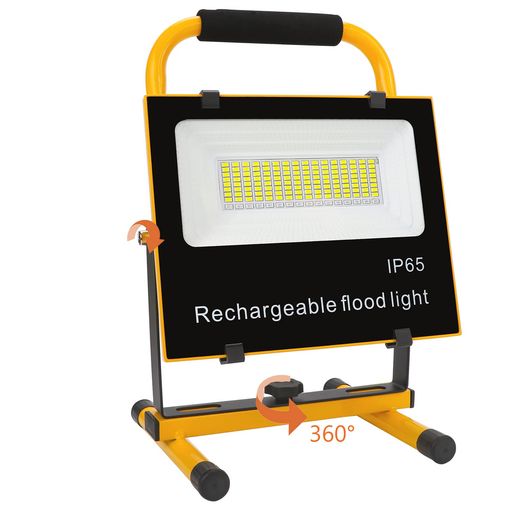 LED投光器充電式LED作業灯50w5000LMワークライトフラッドライト三つのモードPSE認証済みIP65防水&防塵..
