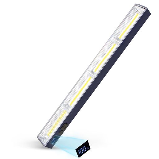 【高輝度&amp;大容量&amp;LED残量表示&amp;USB充電】:作業ライトは高品質LEDチップを搭載してレフ板を採用して、超高輝度を持て、十分に明るい発光でき、より広い範囲を照らします。アウトドアライトは7500mA大容量電池を搭載しており、フル充電したら、6~10時間以上連続使える(明るさによって、使用時間が異なる)USBケーブルで充電で、電池交換の面倒もないし、配線やコンセント接続の必要もありません。あいまいな点滅ランプとは違い、バッテリー残量が具体的な数字表示というところがバッテリー残量が一目瞭然できますので、充電のタイミングがより掴みやすく、充電切れの心配もありません。 【無段階調光・四つモード】:LED充電ライトは電球色、昼白色、昼光色、SOSの四つモードが簡単に切り替え、様々な場面に適しています。輝度は10%-100%無段階調光に対応するため、自由に明るくなったり暗くなったりします。気持ちによってお好きな明るさを調節できる。作業/修理用ライト、収納室、倉庫など電気届かない所の照明、防災/停電時の防災照明ライトなどに様々な場面に適しています。