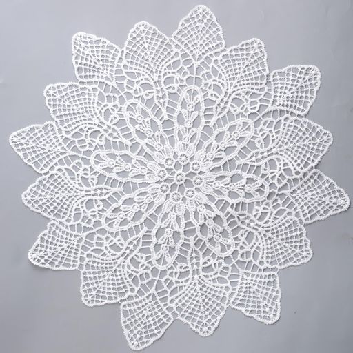 URROMAレースコースター6枚フレンチ刺繍レースドイリーかぎ針編みフラワーレースラウンドハンドメイドコースターヴィンテージテーブルデコレーションキッチンダイニ...
