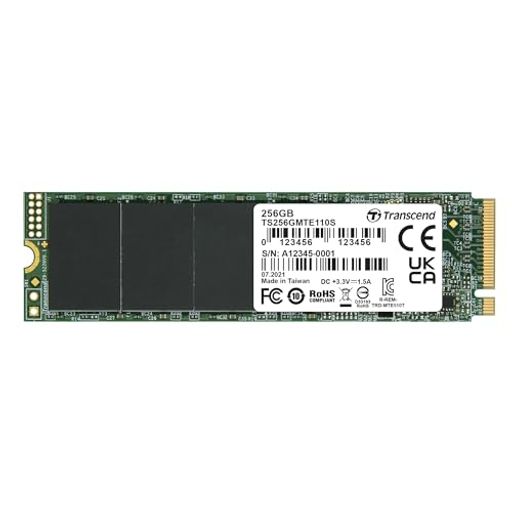 トランセンドジャパン Transcend PCIe M.2 SSD (2280) 256GB NVMe PCIe Gen3 x4 3D TLC採用 5年保証 TS256GMTE110S
