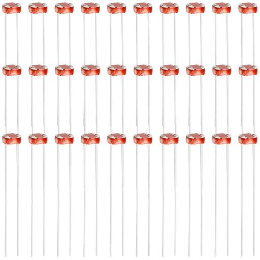 フォトレジスタフォト感光性抵抗器30個セットフォトレジスター55285mm光依存性抵抗2ピン写真感光性抵抗高感度センサカメラの自動測光/電子玩具/ライトコントロールスイッチ対応