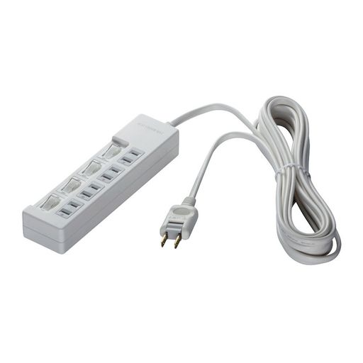 バッファローBUFFALO2ピン電源タップ4個口個別スイッチ5MホワイトBSTAPSW2450WH バッファローBUFFALO2ピン電源タップ4個口個別スイッチ5MホワイトBSTAPSW2450WH