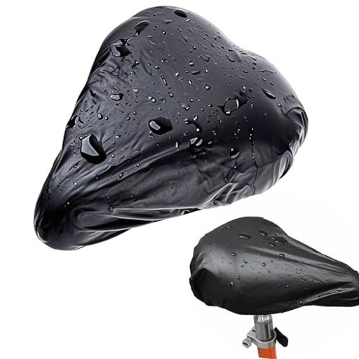MEOTDEOY防水自転車サドルカバーユニバーサルサイズ伸縮性ゴムバンド付き雨・雪対策ブラック