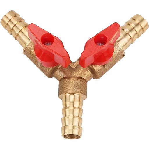 ガスホース外径10mmバーブ分岐y型燃料ホース継手燃料ジョイント真鍮製亜鉛合金三方向ソケットコネクタ..