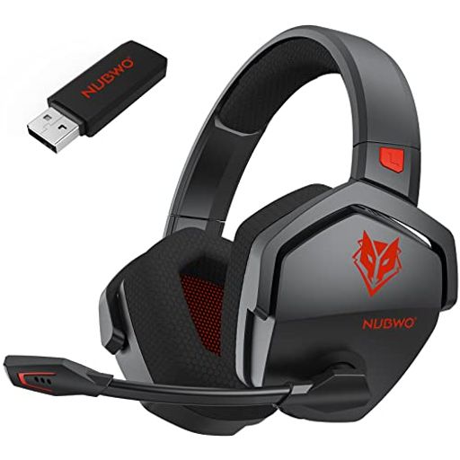 NUBWOゲーミングヘッドセットワイヤレス100時間連続使用2.4GUSB無線有線3WAY接続PS5PS4ヘッドセットマイク付きヘッドホンミュート機能付き低遅延FPSゲームヘッドセットPCスマホSWITCH