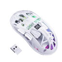 ZIYOULANGxFREEWOLFA2ゲーミングマウスワイヤレスRGBイルミネーション透明PCケース原相3212チップ1680万色照明電池残量ディスプレイ2.4G&Bluetooth接続人間工学デザイン長寿命スイッチ