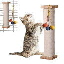 JOYFUSION 猫 爪研ぎ ケージ用 猫用ケージ爪とぎ おもちゃ付きスクラッチャー 爪とぎ 交換可能な減圧式 ロングトンネル猫用爪研ぎベッド 木製ケージ爪と...