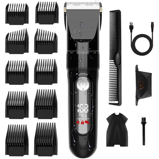 バリカン【2025新登場USB充電式】ヘアカッターメンズ電動ばりかん散髪用自動研磨プロ仕様0.8-26MM対応LEDディスプレイ2段階モード全身防水家庭用業務用子供用セルフカット低騒音水洗い可リミットコーム散髪ケープ バリカン【2025新登場USB充電式】ヘアカッターメンズ電動ばりかん散髪用自動研磨プロ仕様0.8-26MM対応LEDディスプレイ2段階モード全身防水家庭用業務用子供用セルフカット低騒音水洗い可リミットコーム散髪ケープ
