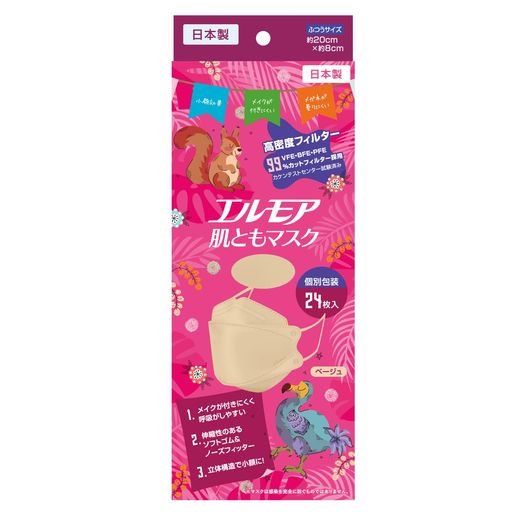 立体構造で呼吸がしやすい! 2伸縮性のあるソフトゴム&amp;ノーズフィッター 3高密度フィルターでしっかりガード!