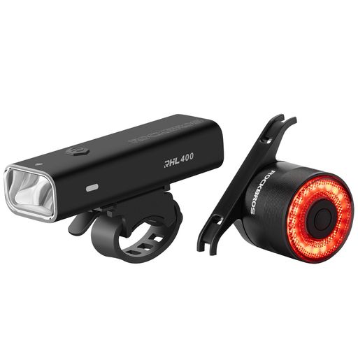 ROCKBROS自転車ライトセットテールライト自転車ライトtype-c充電式自動点灯高輝度4点灯モードIPX6防水..