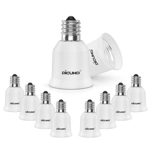 DiCUNOE17-E26口金変換アダプター電球ソケット最大仕事率200W200度耐熱10個セット
