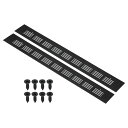 PATIKIL16x2”長方形エアベントカバー2個セットキャビネットワードローブドア用アルミメッシュグリル付き換気カバー黒