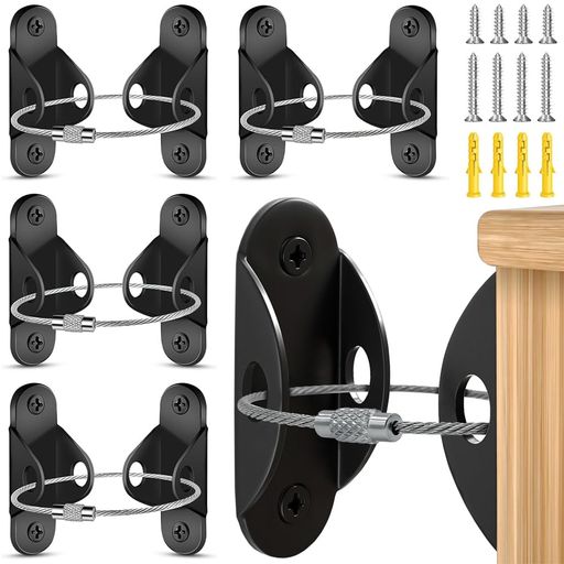 転倒防止金具耐震金具4組セット地震対策風雨防災用品固定金具子供ペット家具転倒防止固定落下防止棚食..