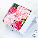 WEISHY母の日のプレゼントソープフラワー造花フラワーボックスホワイトデーお返しギフト誕生日プレゼント女性結婚祝い卒業祝い枯れない花還暦祝い退職祝い古希祝い敬...