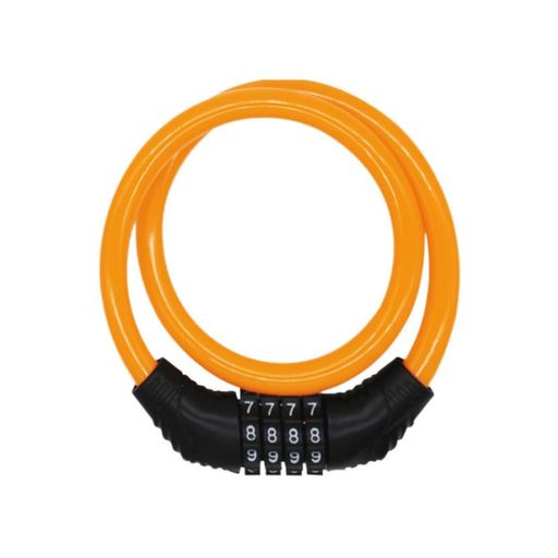 GYWHOOFT自転車ロックワイヤーロック自転車鍵ダイヤル4桁暗証番号変更可能組み合わせて使用可能盗難防止軽量携帯に便利全周長約650mm直径12mm軽量防水耐久性携帯便利(オレンジ色)