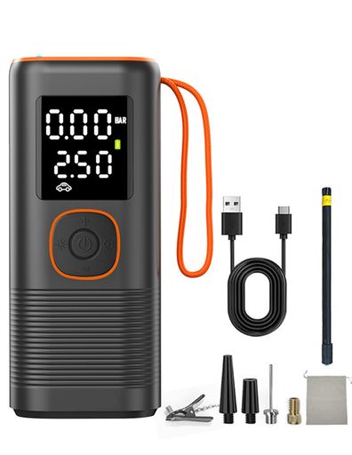 電動空気入れコードレス空気圧測定自動停止最大160PSI多機能エアコンプレッサー自転車車バイクボール浮..