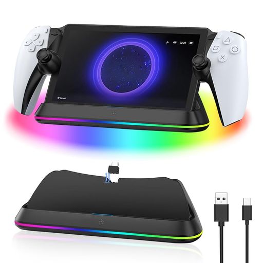 PSPortal用充電スタンド【新登場-Lwuckbarrt】PS5Portalリモートプレーヤー用充電ドックpsポータブル用Type-C式充電ステーション急速充電置くだけ充電可能RGBライトLED指示ランプ付3重安全充電保護 PSPortal用充電スタンド【新登場-Lwuckbarrt】PS5Portalリモートプレーヤー用充電ドックpsポータブル用Type-C式充電ステーション急速充電置くだけ充電可能RGBライトLED指示ランプ付3重安全充電保護