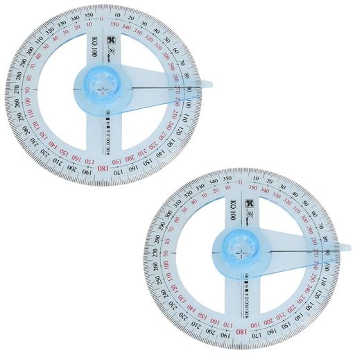 フルサークル分度器数学分度器360度分度器数学幾何分度器角度測定ツール透明プラスチック文房具数学幾..