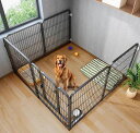 ペットサークル犬ペットフェンスサークルケージドア付き室内屋外置くだけ柵自立ケージ小型犬セットドア付6枚接続式簡単組み立て工具不要折りたたみ犬用広げるレイアウト自...