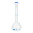 PATIKIL50mlポリプロピレン目盛り付きメスフラスコプラグキャップ付き許容範囲0.3ml