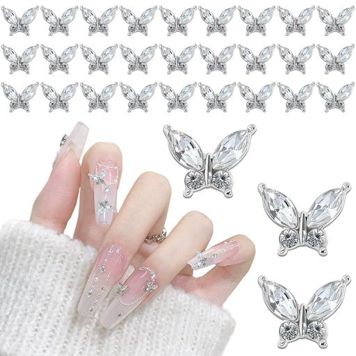 Seiunnネイルパーツ蝶々【30個セット】バタフライネイルアートアクセサリーネイルアートパーツ3D立体可..